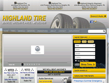 Tablet Screenshot of highlandtire.com